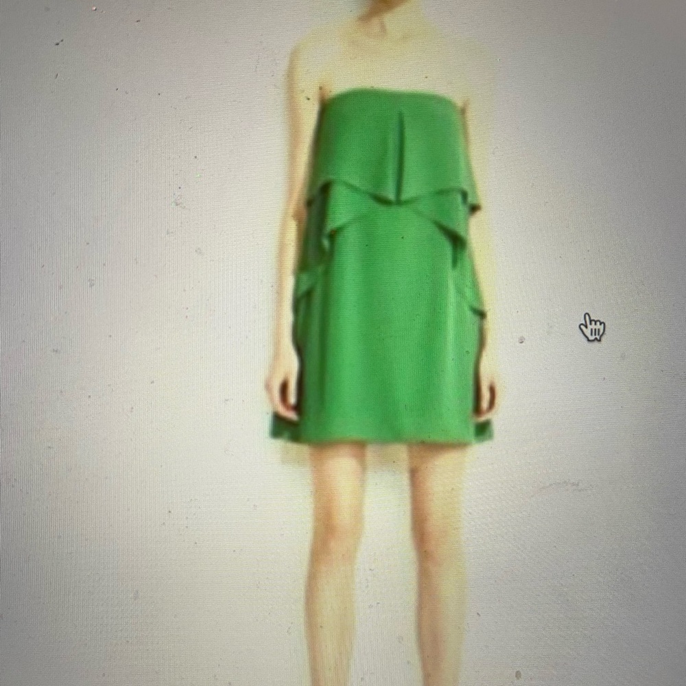 BCBG MAX AZRIA Green Fei Fei Strapless Dress Size